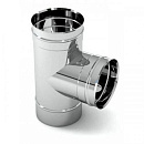 Тройник одностенный дымоходный 90 градусов D-100 мм из нержавеющей стали Прок с доставкой в NAME