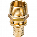 Переходник с наружной резьбой 25xR 1" для труб из сшитого полиэтилена аксиальный STOUT по цене 600 руб.